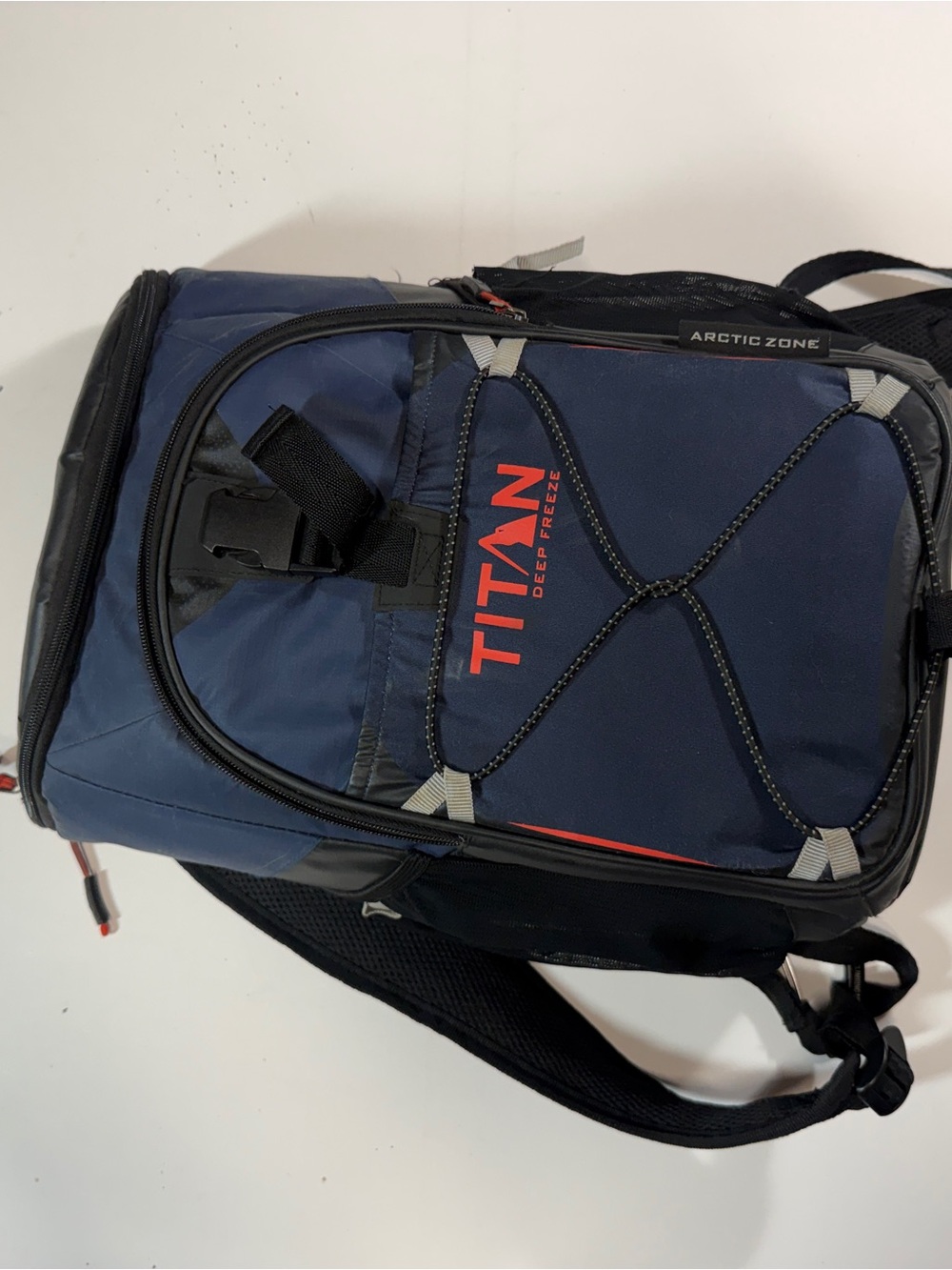 Titan Deep Freeze Navy Blue Insulated Backpack Cooler by Arctic Zone